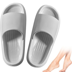 ▲クラウド スリッパ - 女性用室内用スリッパ | ノンスリップ厚底速乾シャワースライドバスルームサンダルウルトラクッション 約26センチ