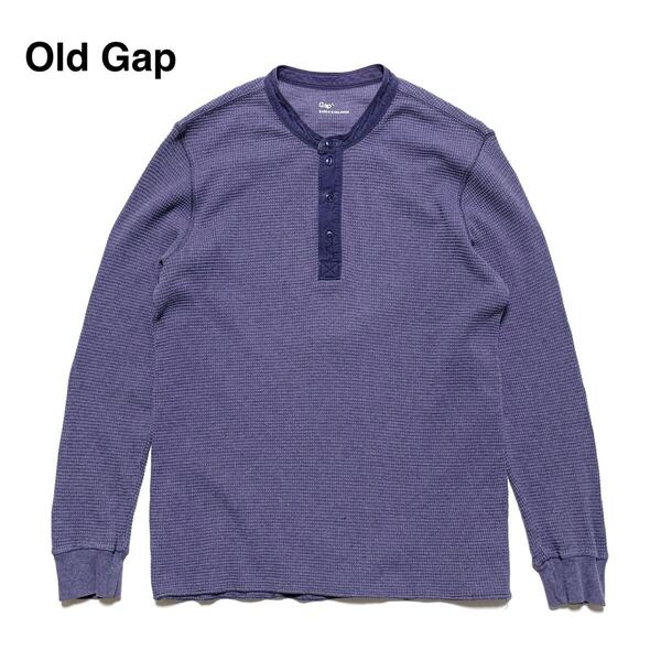 ☆Old Gap オールドギャップ 00s ヘンリーネック サーマル カットソー 長袖 Tシャツ L 古着 ヴィンテージ vintage ロンT アメカジ