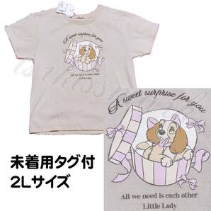 【2Lサイズ】レディー わんわん物語 ディズニー 半袖Tシャツ 丸首