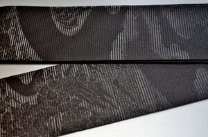 弐10856RM 男角帯 本絹西陣織絽つづれК 萩菊牡丹に山紫水明 新仕様 新品 素晴らしい 漆箔 別誂え