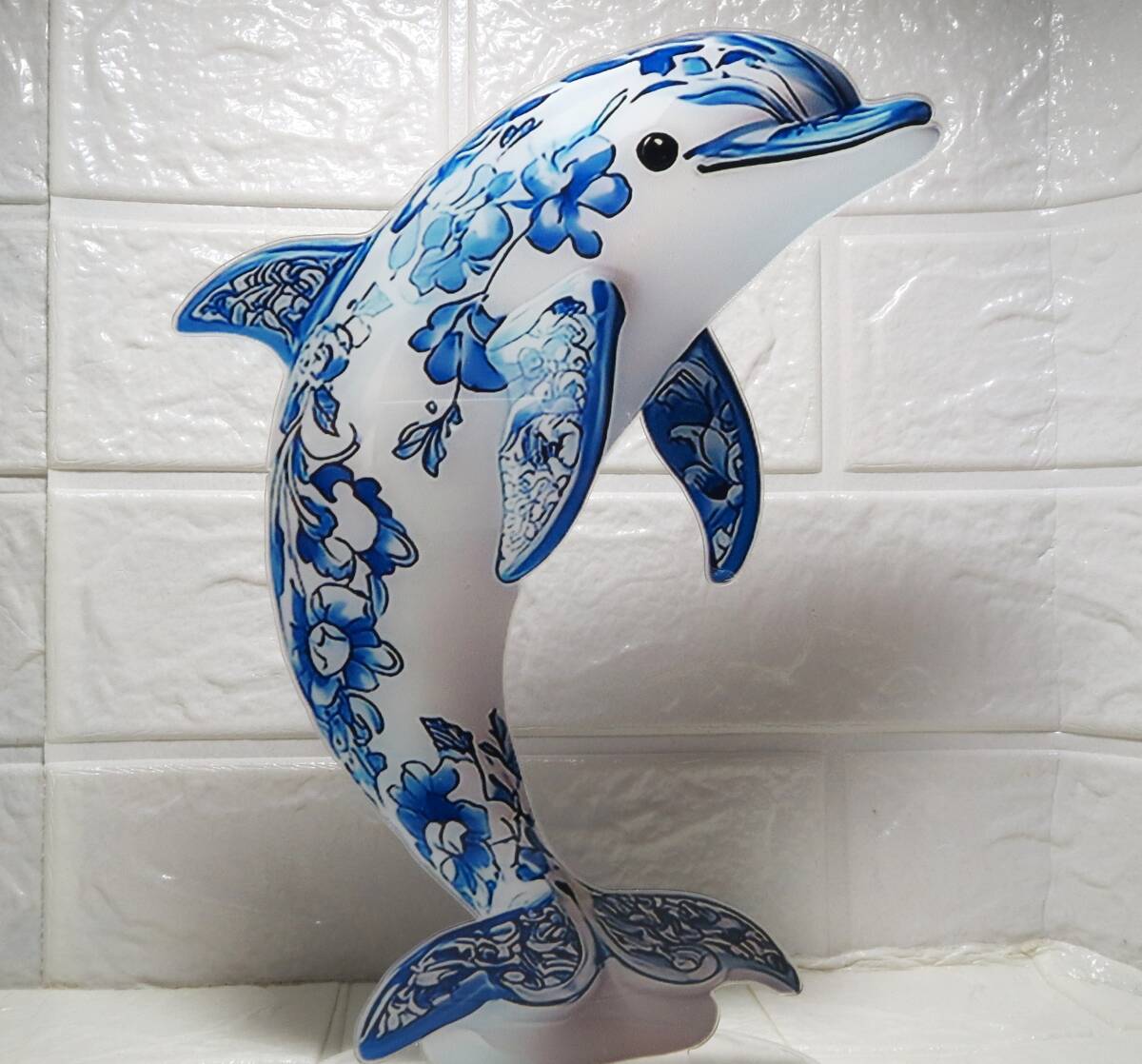 サカナ　魚　イルカ　クジラ　陶器　置物　インテリア　工芸品　美術品　A2977 サカナ 魚 イルカ クジラ 陶器 置物 インテリア 工芸品 美術品 A2977