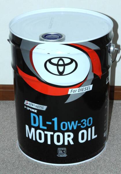 トヨタ純正 ディーゼルエンジンオイル 「トヨタ純正 MOTOR OIL DL-1 0W-30」 08883-03203 化学合成油 20Lペール缶 日本全国送料無料