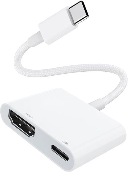 USB Type-C HDMI変換アダプタ 2in1 Type-C HDMI 変換器 4K@30Hz 映像出力 Digital AVアダプタ ミラーリング TV大画面 PS3/PS4/swith適用