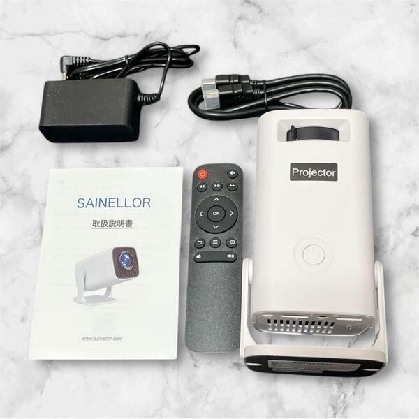 大特価 小型プロジェクター 1080P高画質 スマホ対応 4K 天井投影 ホワイト ホームシアター 自宅映画館 小型 軽量 プロジェクター 即発送