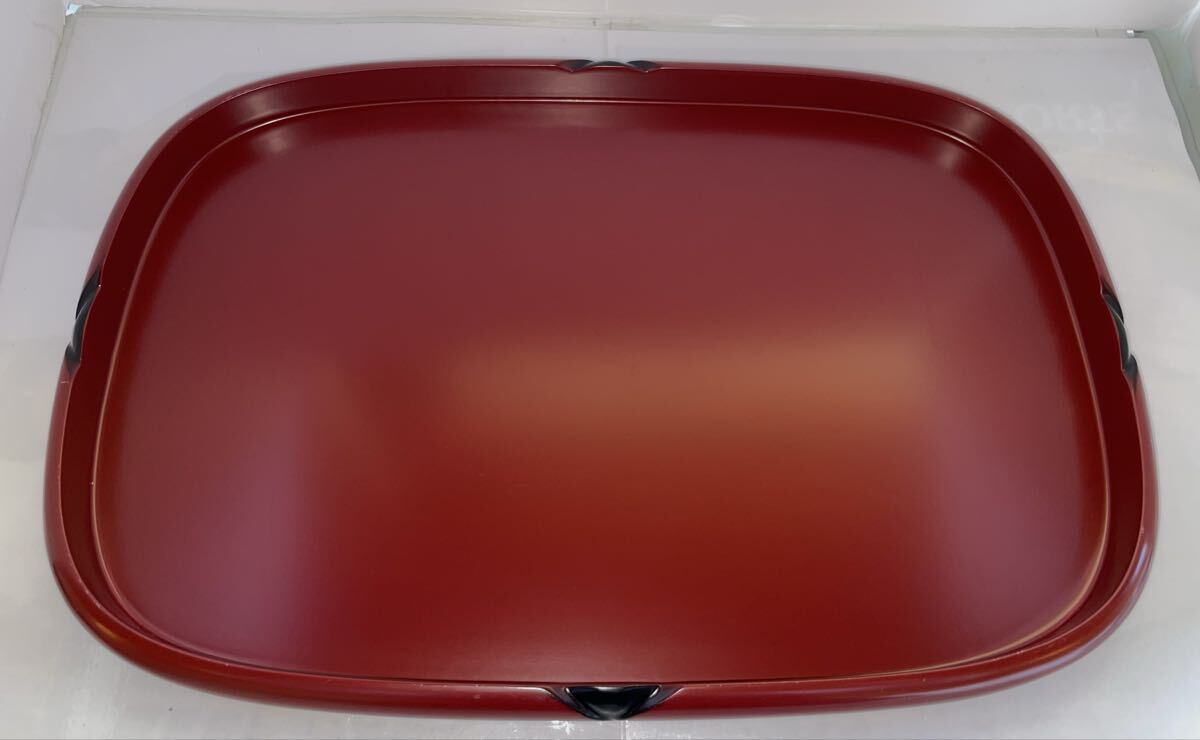 【未使用】漆工芸お盆（古代朱はなSG） 未使用】漆工芸お盆（古代朱はなSG） 中国清時代竜泉窯大