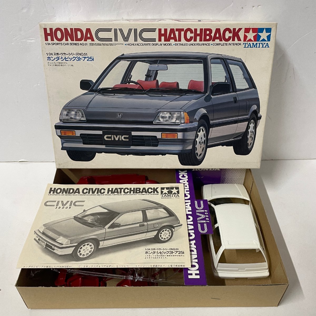 Tamiya シビック プラモデル 1/10✨ レア当時もの Yahoo!オークション -「タミヤ シビック」(プラモデル) の落札