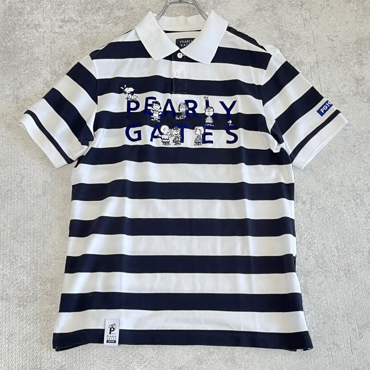 ✨美品 6/XLサイズ パーリーゲイツ ポロシャツ ゴルフウェア ロゴ 刺繍 美品】パーリーゲイツ ゴルフウェア ポロシャツ 半袖 刺繍ロゴ
