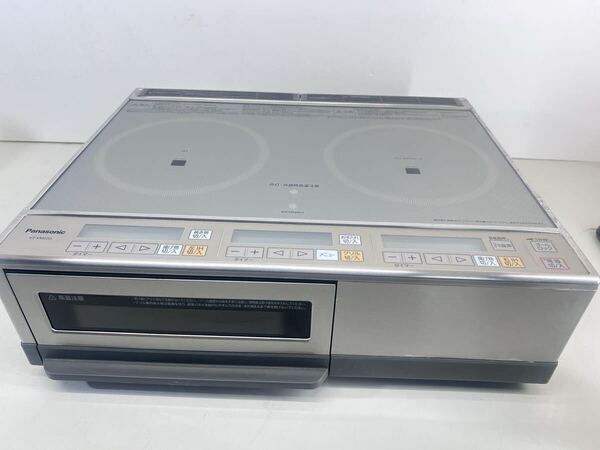パナソニック IHクッキングヒーターコンロ 据置型 2013年製 グリル付 2口 200V IHコンロ IHクッキングヒーター KZ-KM22D