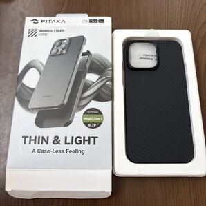 708p1515☆ 【超薄超軽量-PITAKA】 iPhone 15 ProMax 用 ケース アラミド繊維製 MagSafe対応