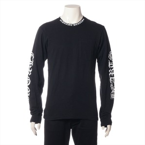 CHROME HEARTS ネックロゴ ロングTシャツ 長袖 メンズ M 黒 ブラック