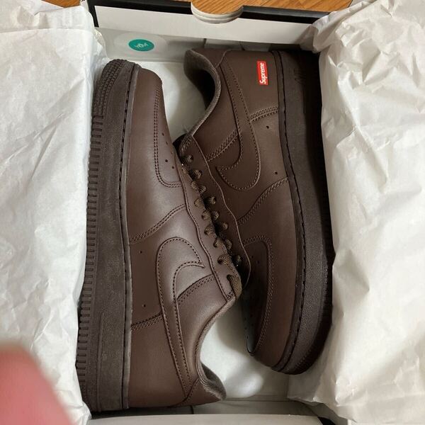 (新品)NIKE x Supreme ナイキxシュプリーム AIR FORCE 1 LOW エアフォース1ロー スニーカー CU9225-200 バロックブラウン 26.5cm