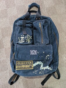 EVISU EVISU EVISU EVISU джинсовый рюкзак сумка сумка чайка краска сумка бесплатная доставка