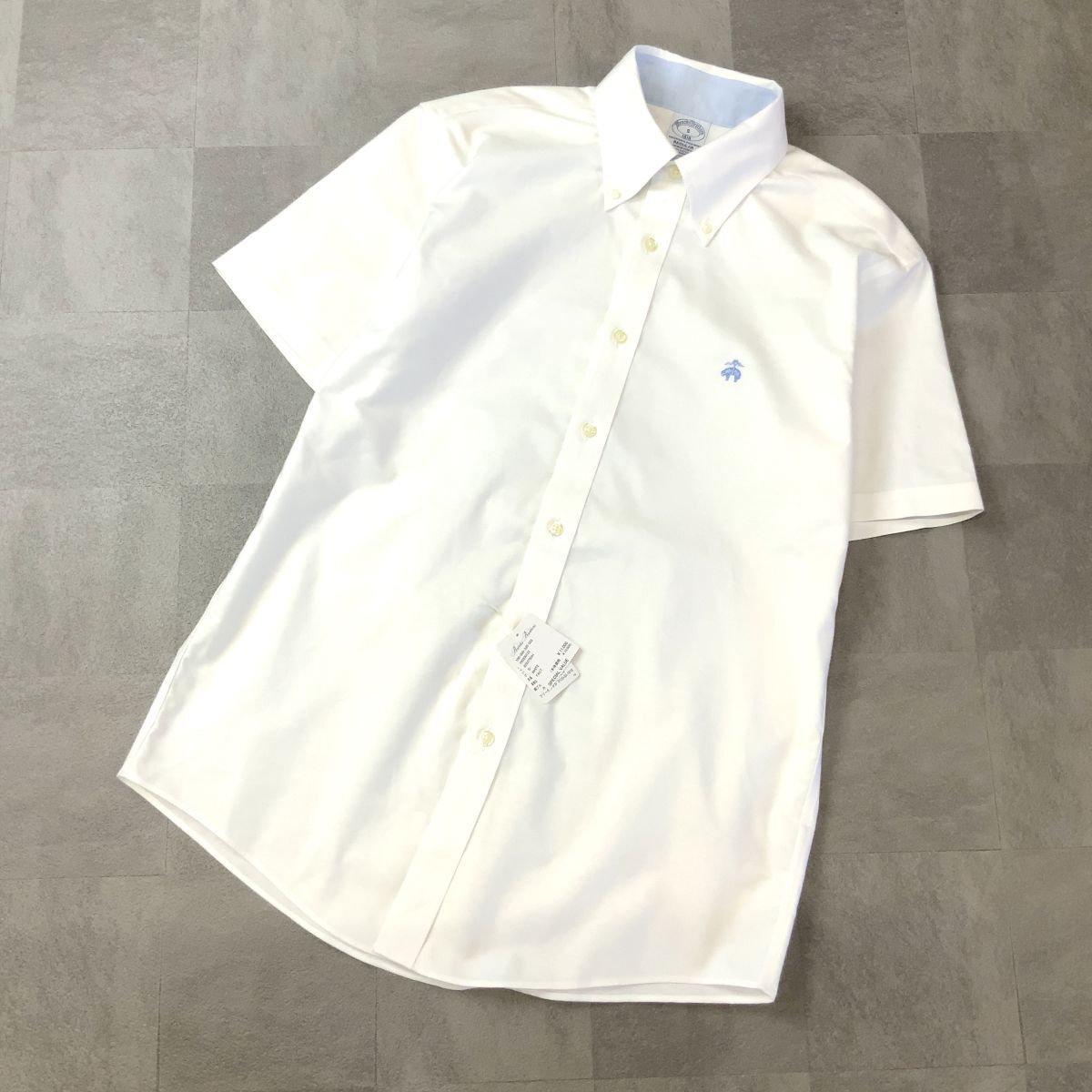 【未使用品】Brooks Brothersのボタンダウン半袖ポロシャツ　Lサイズ BROOKS BROTHERS シャツ オンラインストア限定ポリエステル GF