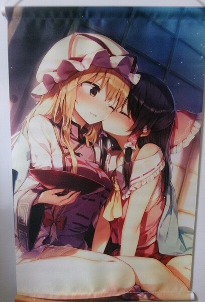 東方project 少女恋歌 shnva A4タペストリー 博麗霊夢 八雲紫