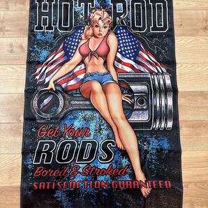 送料無料 150x90 特大フラッグ ガレージ装飾 お部屋の装飾 バナー 旗 アメリカン レトロ ポスター タペストリー おしゃれ 美女 レア