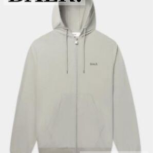 ★日本限定★BALR. ボーラー メンズ パーカー ロゴ BALR グレー NYLON HOODIE DOVE GREY S