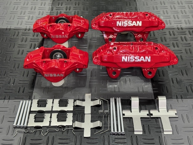 R32スカイライン　ブレーキキャリパー前後セット スカイライン BNR32 用 Z34/V36 フロントキャリパー取付キット