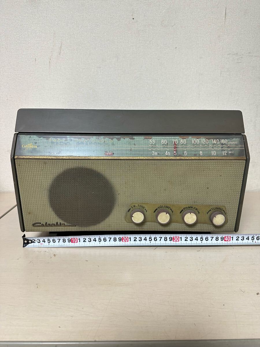 コロンビア 真空管 レコードプレーヤー ラジオ 台 棚 置物