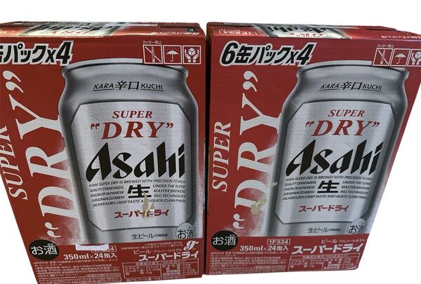 Asahi アサヒスーパードライ 缶ビール 生ビール 350ml 24缶x2ケース 48缶入り 送料無料 ビール 焼酎 日本酒 ウイスキー お歳暮