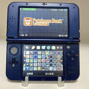 Newニンテンドー3DS LL メタリックブルー ポケモンバンク ポケムーバー 赤緑青 ピカチュウ 金銀クリスタル インビジブルキングダム
