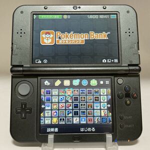 Newニンテンドー3DS LL メタリックブラック ポケモンバンク ポケムーバー 赤緑青 ピカチュウ 金銀クリスタル インビジブルキングダム