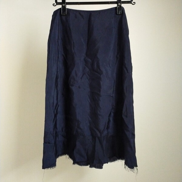 トリココムデギャルソン 裾切り返し&切りっぱなし ドット柄キュプラスカート 水玉 tricot COMME des GARCONS
