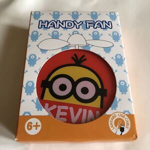 【未使用】ミニオンズ まんまる扇風機 ストラップ付 KEVIN(レッド) 未開封