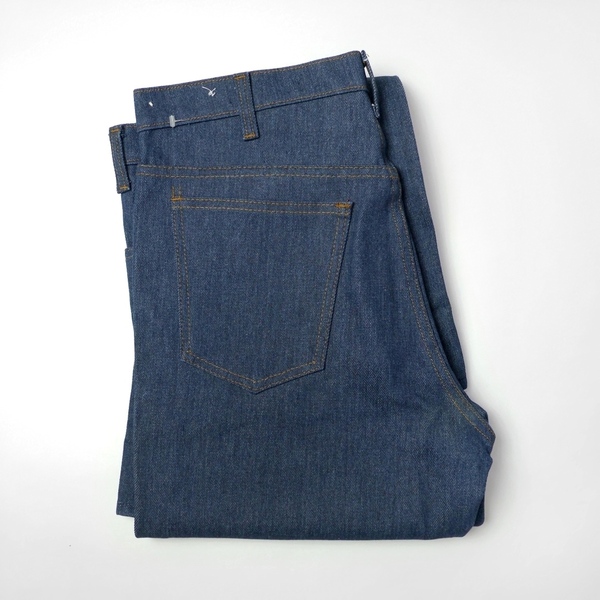 ほぼ デッドストック 70s 80s ELK BRAND ビンテージ ストアブランド? デニム パンツ ジーンズ リジッド アメリカ 古着 濃紺 42TALON W36
