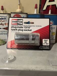 ビンテージNOS CHAMPION チャンピオンプラグソケット プラグレンチ20.8mm triumph Harley horrid ガレージ Made in USA
