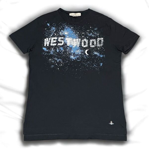 レア 美品 ヴィヴィアンウエストウッド ミルキーウェイ Tシャツ オーブロゴ刺繍 Vivienne Westwood Milkyway 裾スリット カットソー スター