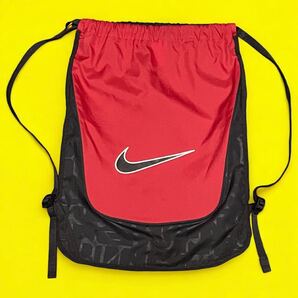 美品 90s ナイキ ナップサック スウォッシュ レッド Y2K 平成 ナイロン NIke Knap Sack ジオメトリック テック archive アーカイブ