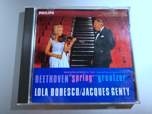 CD PHILIPS 30CD-3034 ローラ・ボベスコ ベートーヴェン ヴァイオリン・ソナタ第5番 春&第9番クロイツェル Lola Bobesco Beethoven violin