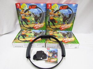 1円スタート Nintendo Switchソフト リングフィットアドベンチャー5点セットまとめ動作未確認 レッグバンド1点欠品 1スタ ジャンク品◆7361