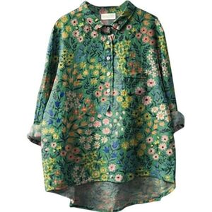 Новые поступления *Осень Новая коллекция великолепная туника рубашка блузка с длинным рукавом топы печатных шаблон свободные Commute рубашка большой размер длинная рубашка * шаблон 16