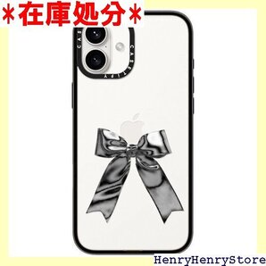 CASETiFY コンパクト iPhone 16 Pl - Metallic Ribbon - クリア ブラック 1939