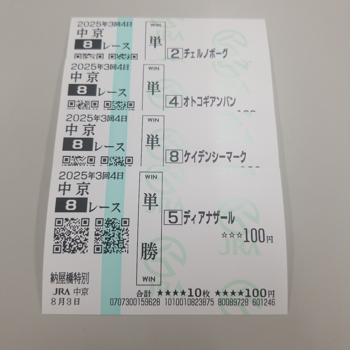 アーバンシック メイクデビュー札幌&百日草特別 現地的中単勝馬券セット 2025年最新】終了したレースの単勝馬券をお探しならここ!過去の