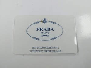プラダ PRADA ナイロンポーチ MV21 VELA NERO 日付未記入 ギャランティカード 年代不明 付属品 純正 送料別