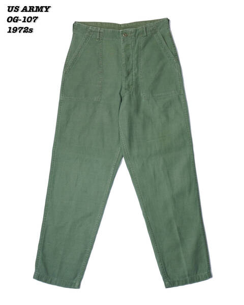US ARMY OG-107 UTILITY TROUSERS 1972s MIL25031 Vintage アメリカ軍 ベイカーパンツ 1970年代 アメリカ製 ヴィンテージ