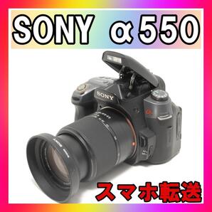 初心者おすすめ スマホ転送ケーブル付き ソニー SONY α550 18-70mmレンズキット 動作良品