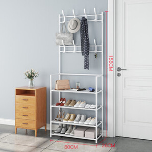 簡単組立式 ハンガーラック ハットラック 玄関収納 コンパクト 小物収納