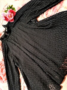 H&M◆黒◆ドット◆ギャザー入り◆ヒラヒラ◆チュニック◆お洋服