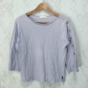 【pink adobe】 7分袖 カットソー (L) パープル