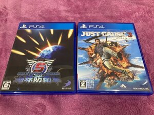 08-06-408 ■ AN 送料無料 プレイステーション4 PS4 ゲームソフト 地球防衛軍5 ジャストコーズ3 2点セット まとめ売り 中古品