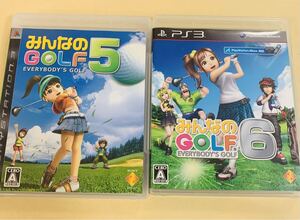 PS3ソフト 2本セット みんなのゴルフ5 + 6/ みんゴル プレイステーション3 プレステ3 (N)