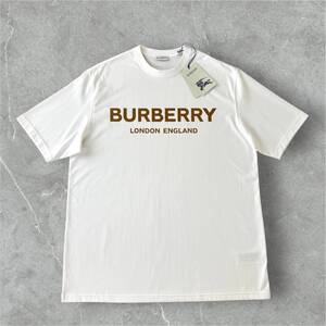 【新品未使用タグ付き】 BURBERRY バーバリー ロゴ コットンTシャツ 半袖 ホワイト XL