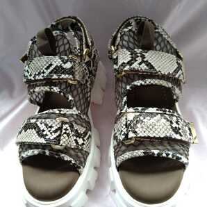 新品【M】EVOL ダブルベルト プラットフォーム タンクソール スポーツサンダル イーボル