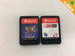 【R5-50580】NINTENDO SWITCH スイッチ ソフト モンスターハンターダブルクロス 2K19 2本 現状品【千円市場】