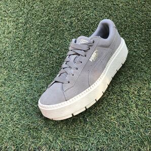 美品25 PUMA SUEDE PLATFORM TRACE プーマ スエードプラットフォーム トレース HB689