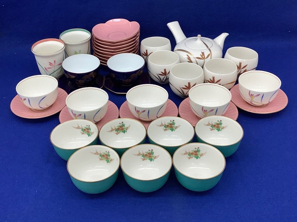 香蘭社 - 香蘭社　麦茶　冷茶碗セット　（蘭）10客【中古美品】 香蘭社 - 香蘭社 麦茶 冷茶碗セット （蘭）10客【中古美品】の