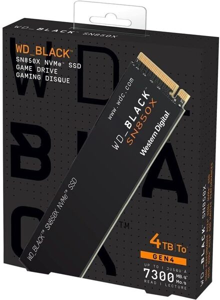 新品未開封 Western Digital ウエスタンデジタル WD BLACK M.2 SSD 4TB NVMe Gen4 WDS400T2X0E-EC SN850X 【国内正規取扱代理店】